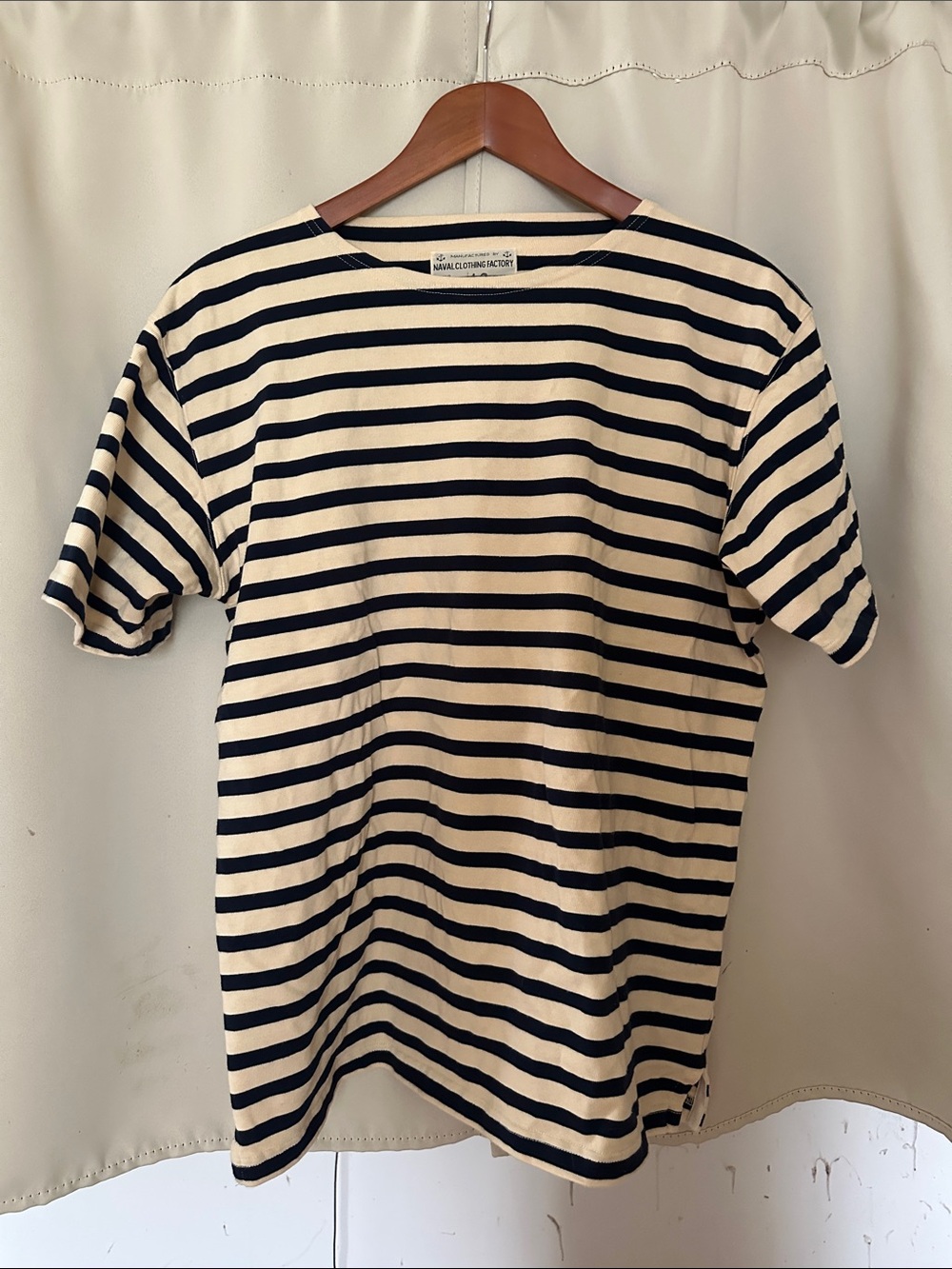Bronson MFG CO navy/cream striped tee